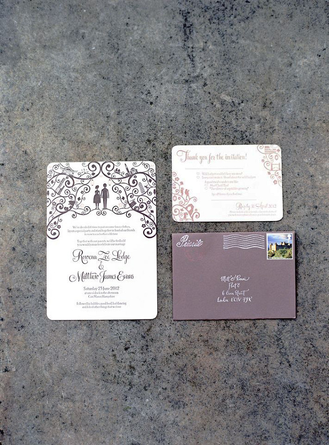 wedding Stationery letterpress invites Love