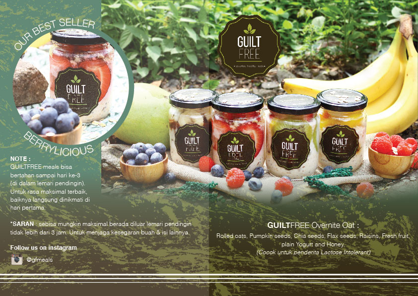 Healthy Meal  meal Health Oat overnite oat Fruit berries banana Guiltfree brochure leaflet Promotion