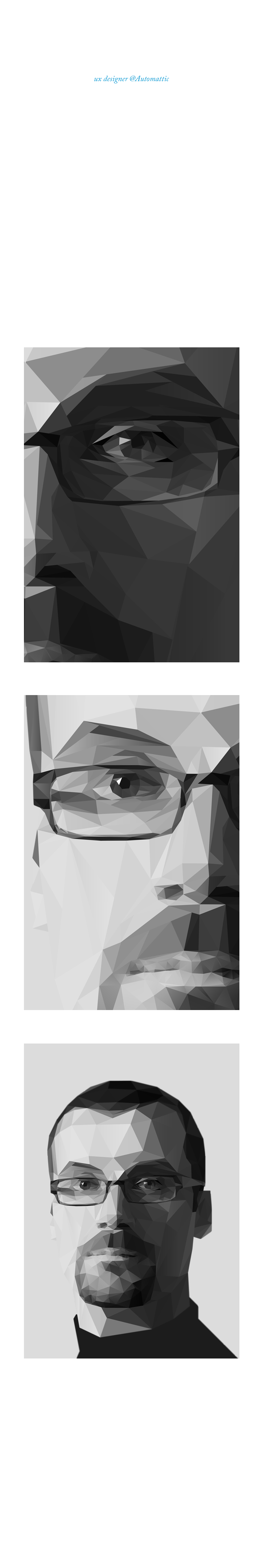 ux digital graphic wacom pantone adobe geometric portrait shape vector facet poly lowpoly triangle newcreatives