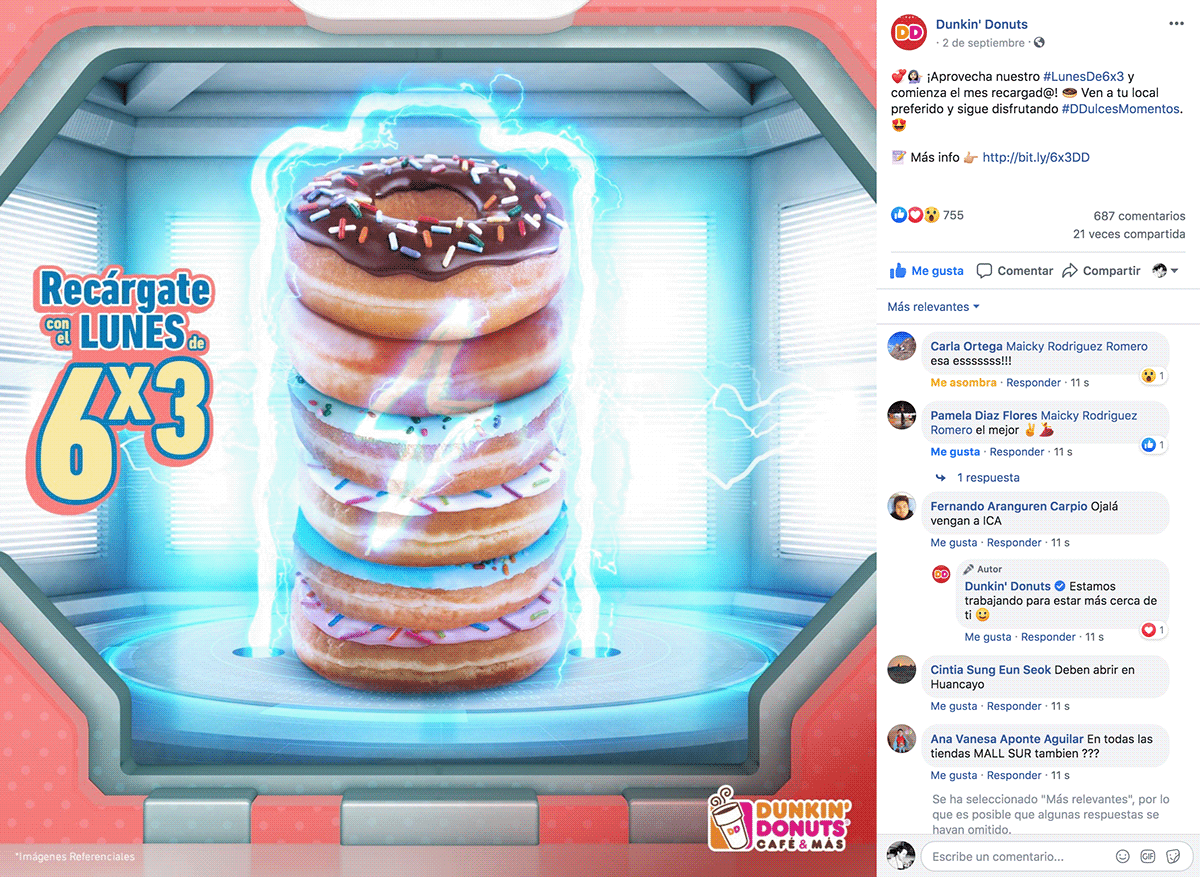 dunkin donut Donuts krispy Dunkin Donuts social media facebook COMUNNITY