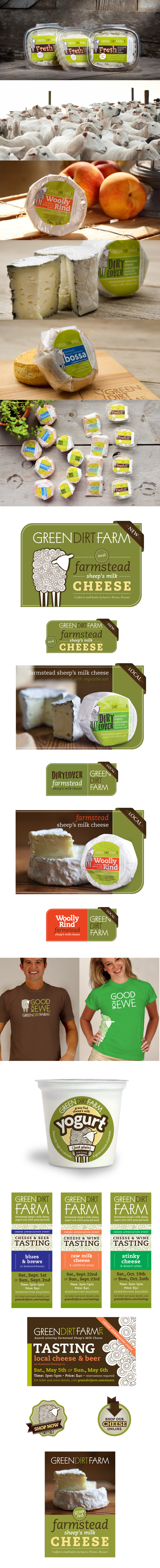 Green Dirt farm Cheese Dairy Grocery farmer sheep ewe yogurt Signage shirt
