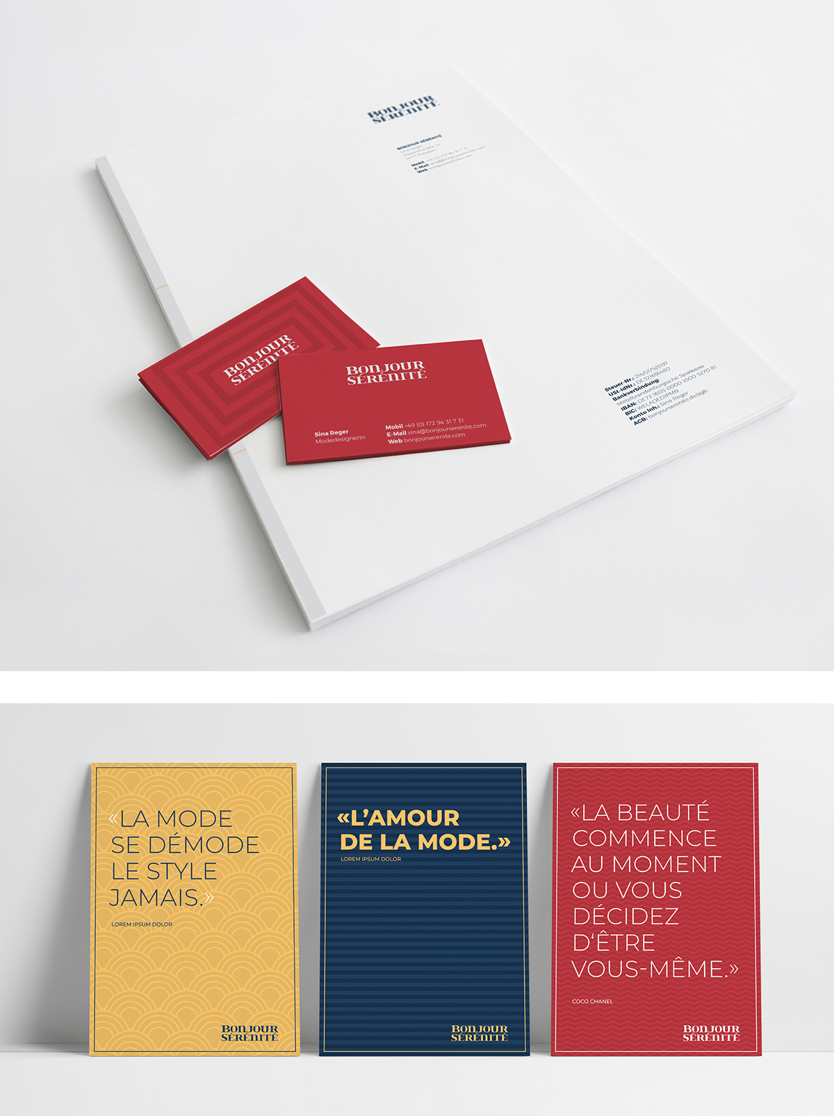 Corporate Design Label handwerk SLOW FASHION bonjour Modedesign Adobe Portfolio