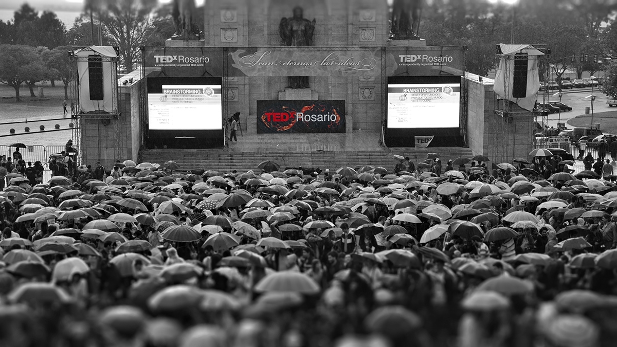 TEDx TED tedxevent brainstorming guinness record rain storm particles