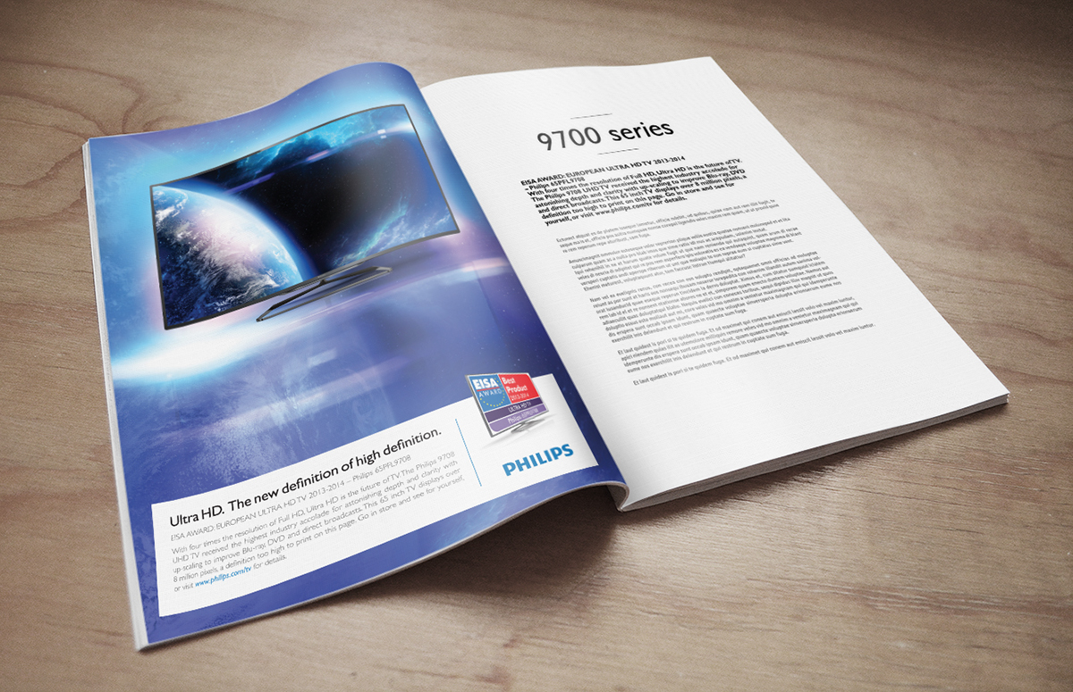 Philips  designline design  line tv television tpvision Elevation Space  Booklet ads leaflet Icon Ambilight