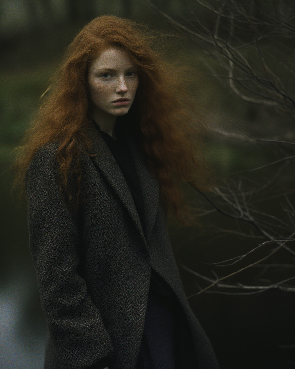 redhead artificial intelligence midjourney portrait woman Fashion  AI photography ai Adobe Portfolio