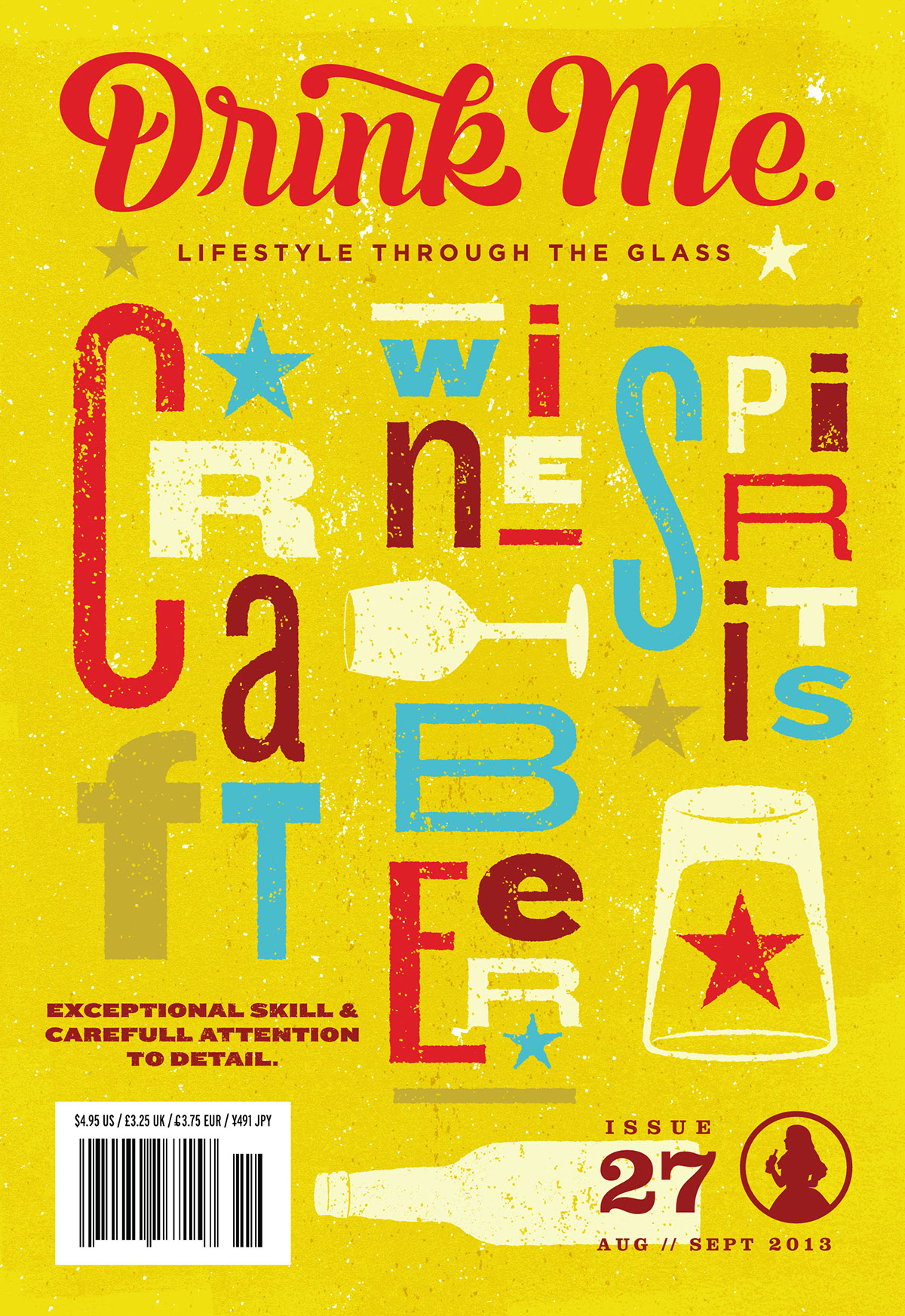 magazine alcohol lettering