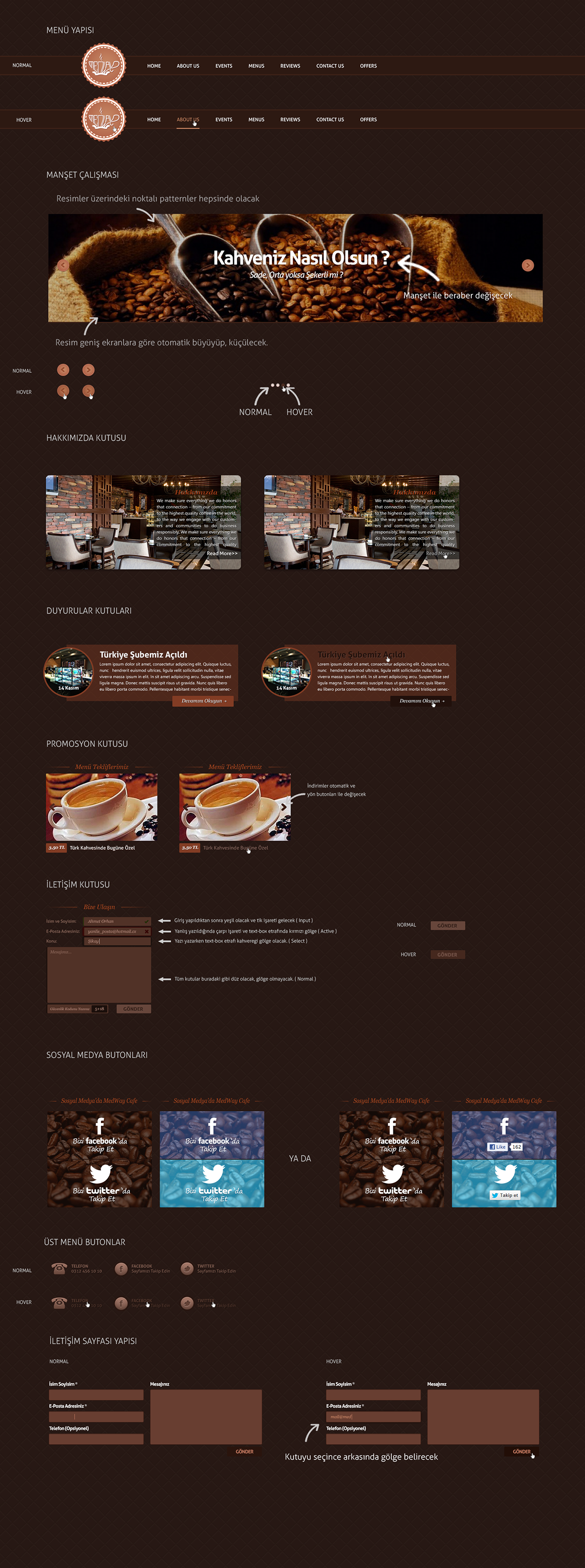 brown simple home page