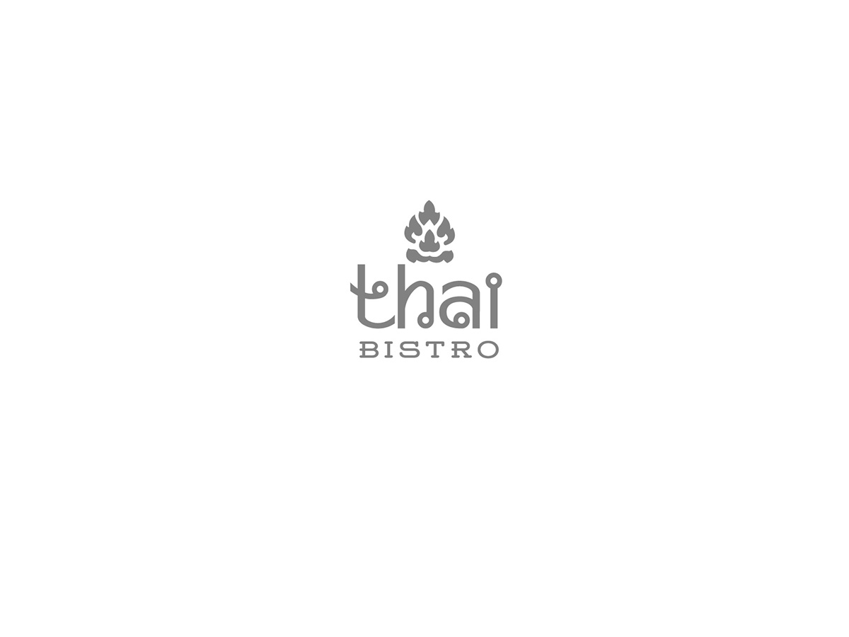 thai bistro Logo Design visual identity menu design