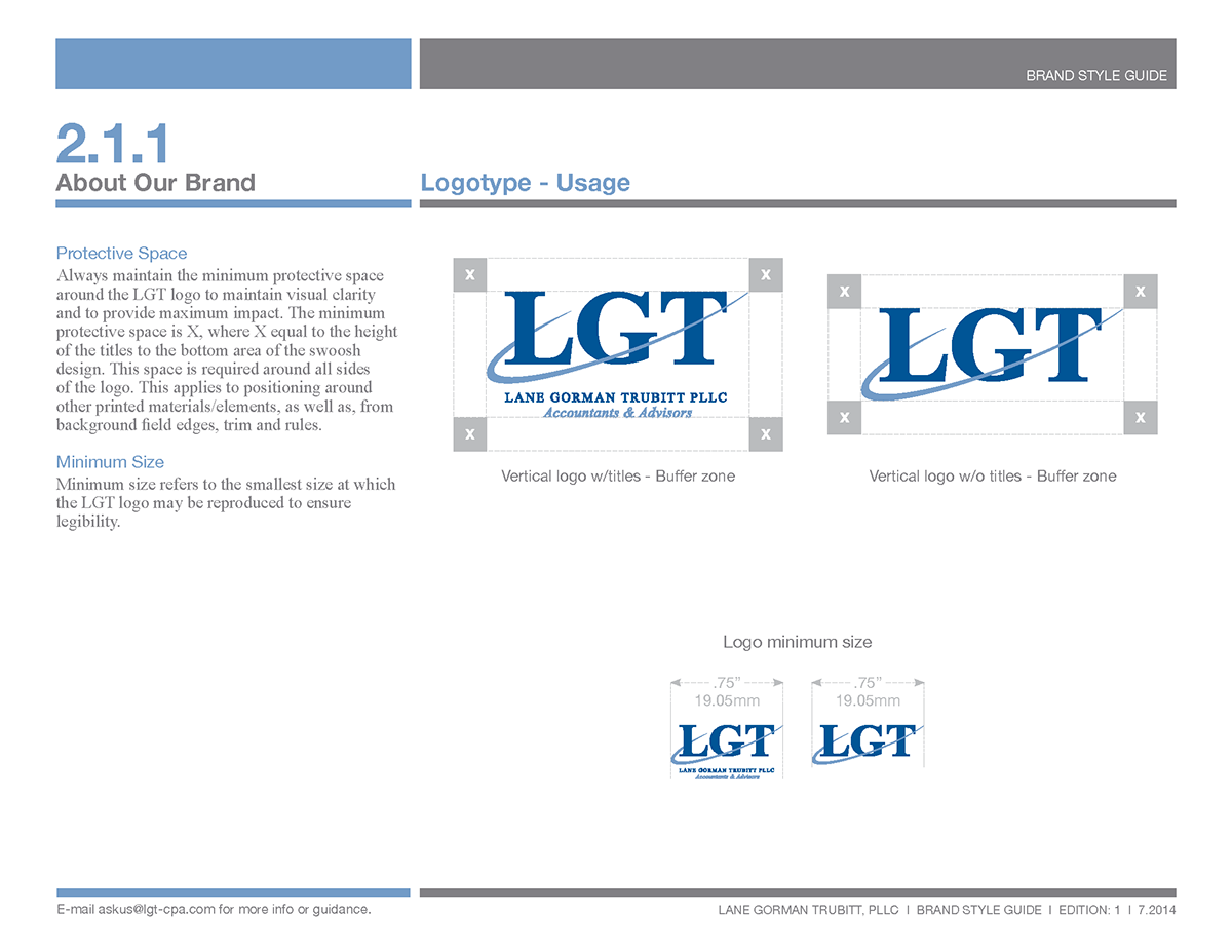 brand logo Corporate Identity Guide LGT