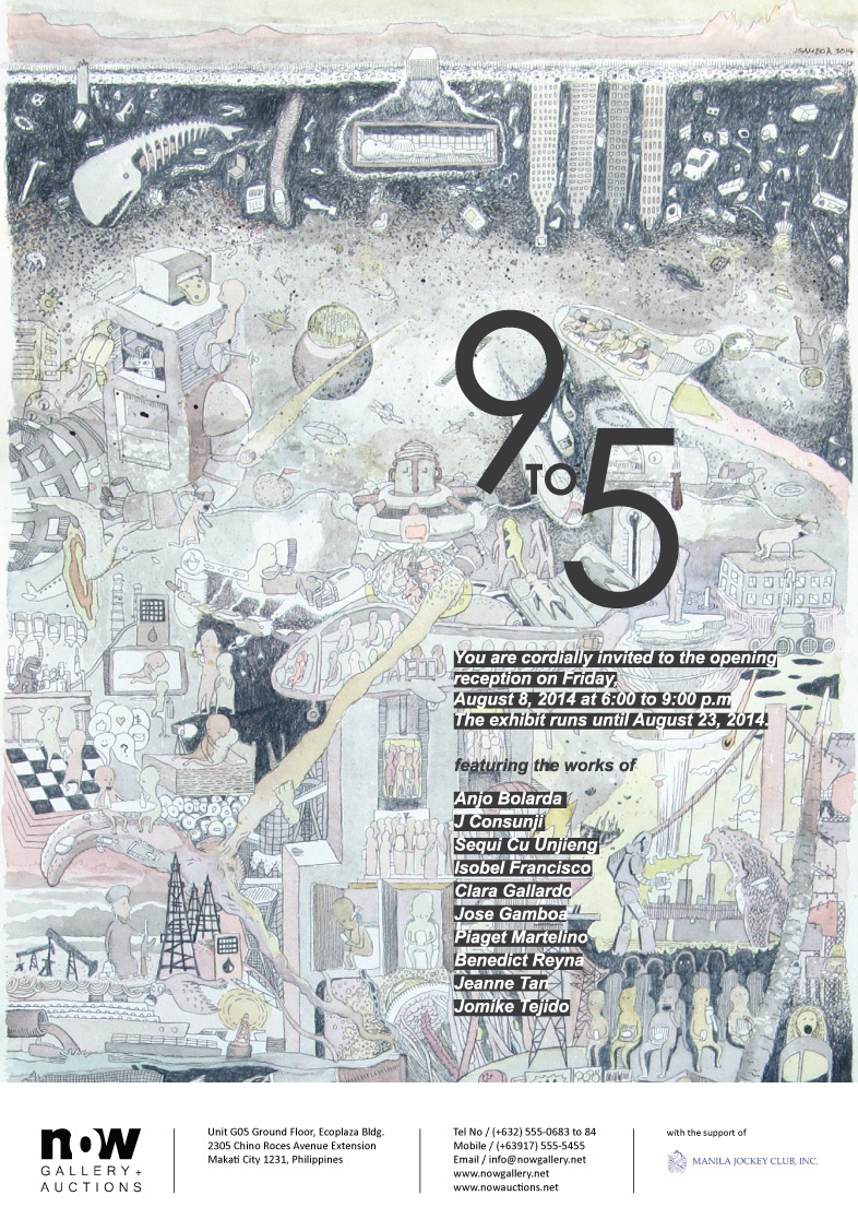 9to5 9-5 9to5 exhibition now gallery 9to5 group show pinoyartista jose gamboa jose gamboa art jose gamboa paintings