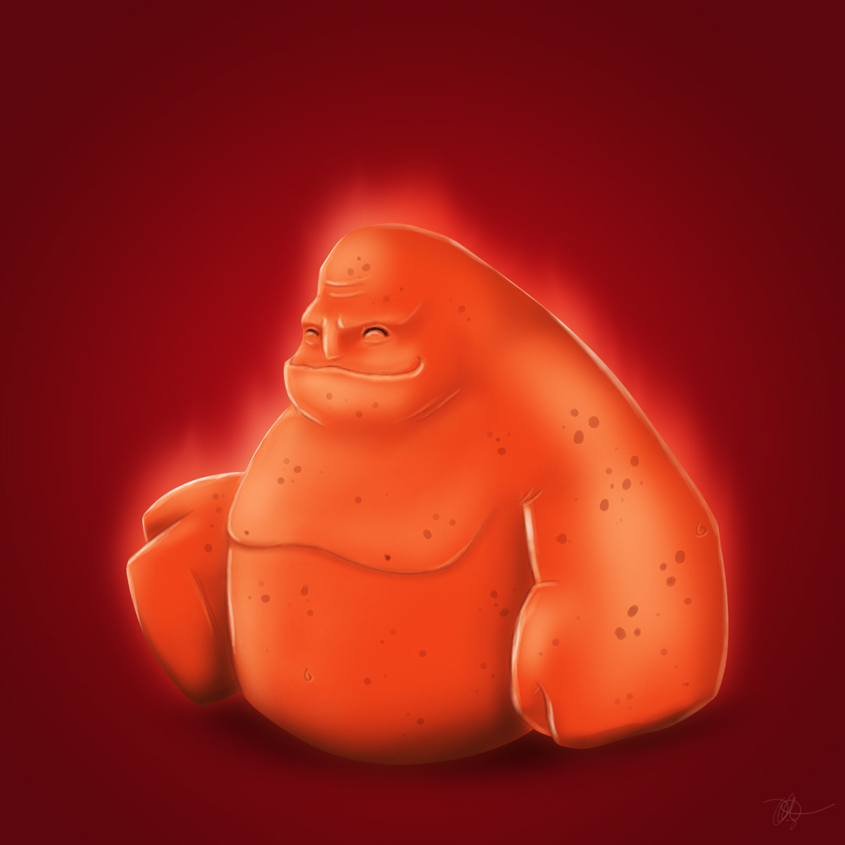 magma red rock 3D blender photoshop Zbrush Character lava