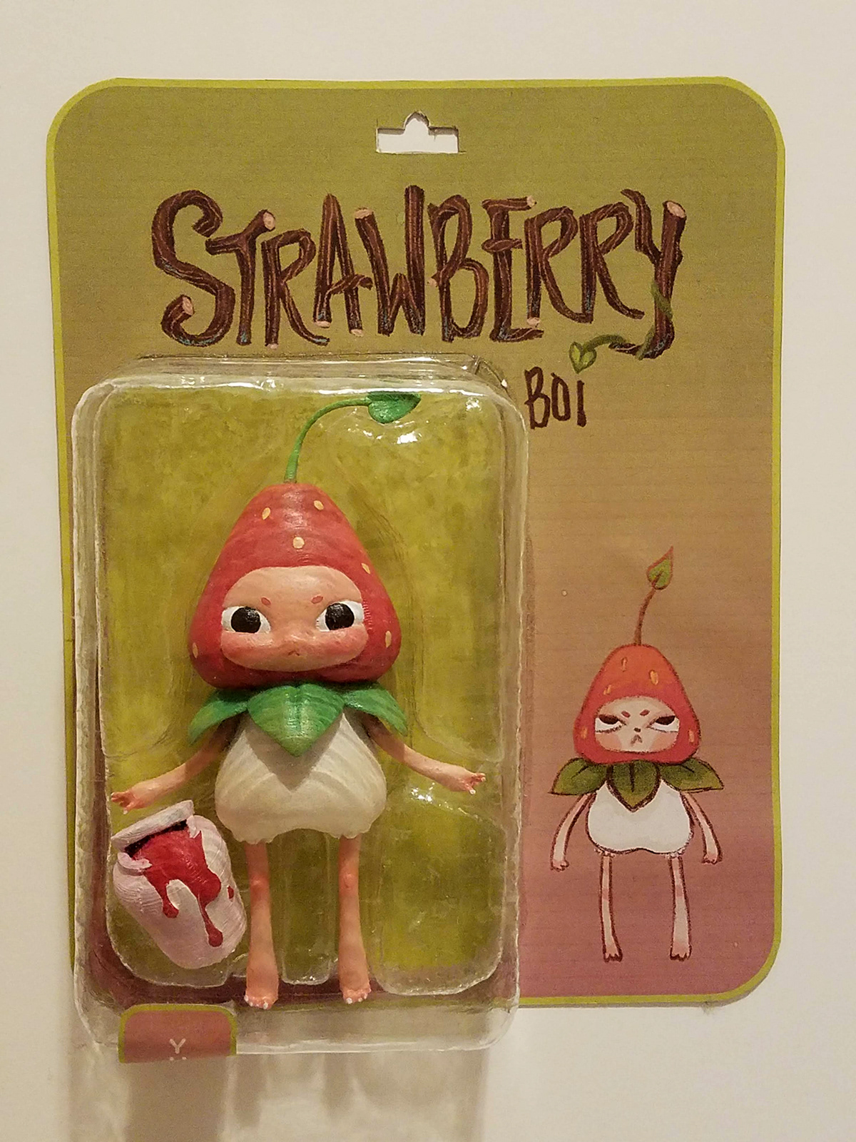 figurine ILLUSTRATION  strawberry strawberry boi toy design 