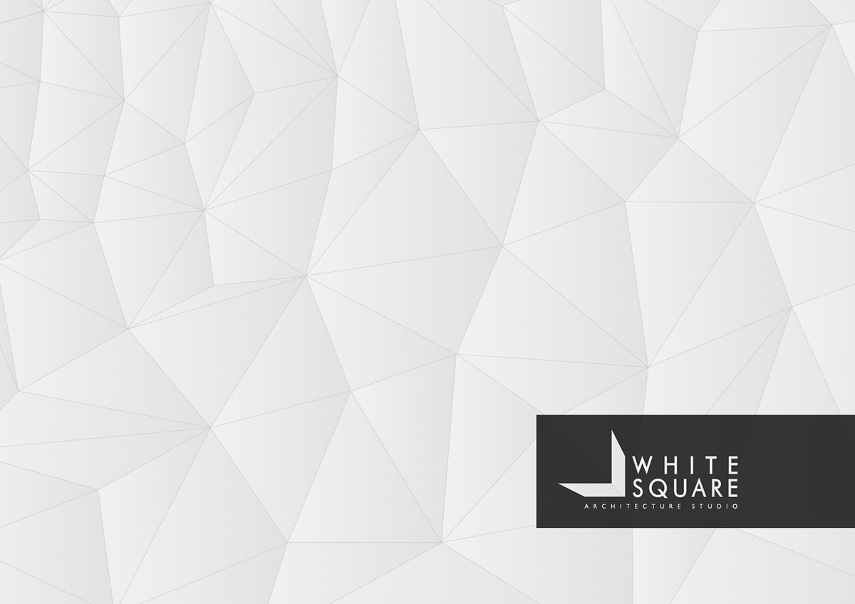 White square studio identity logo brand black and white b&w