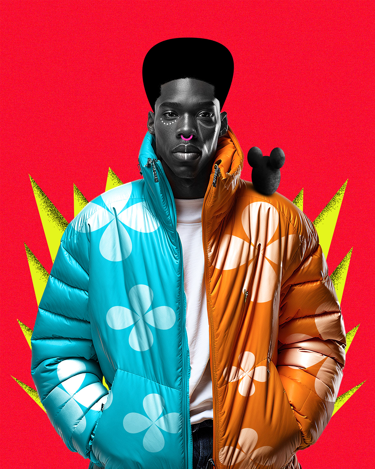 Colourful  PhotoshopArt digitalart ILLUSTRATION  portrait abstract afrofuturism
