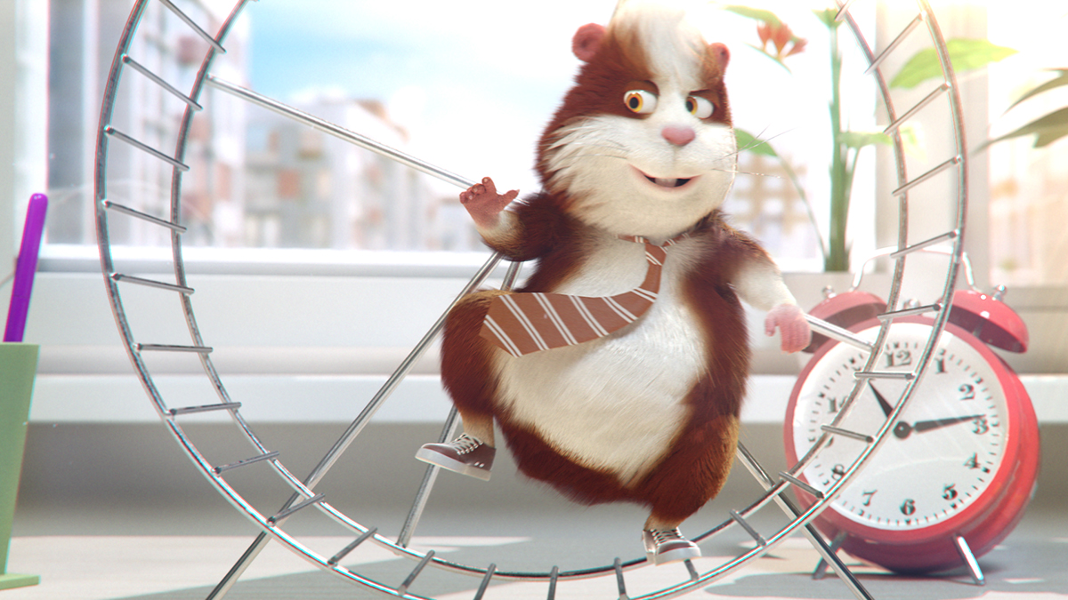 hamster 3D animation  Fur Hairs whell corona render  comedy 