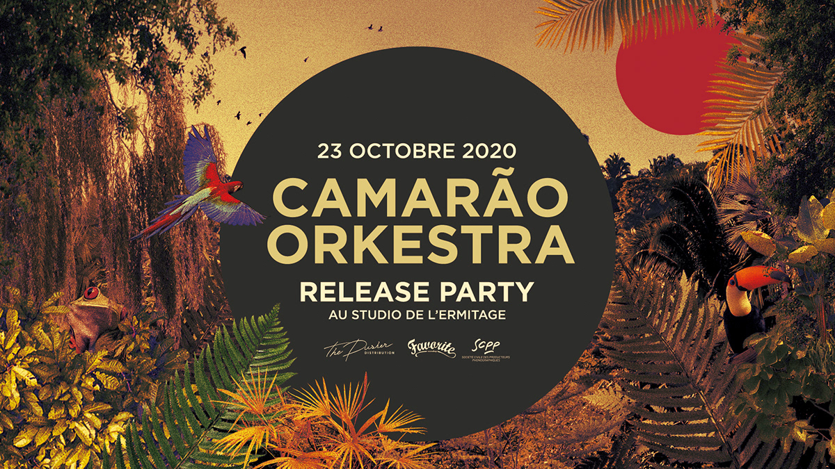 camarao orkestra rio Brazil LP cover flyer banner Adobe Portfolio