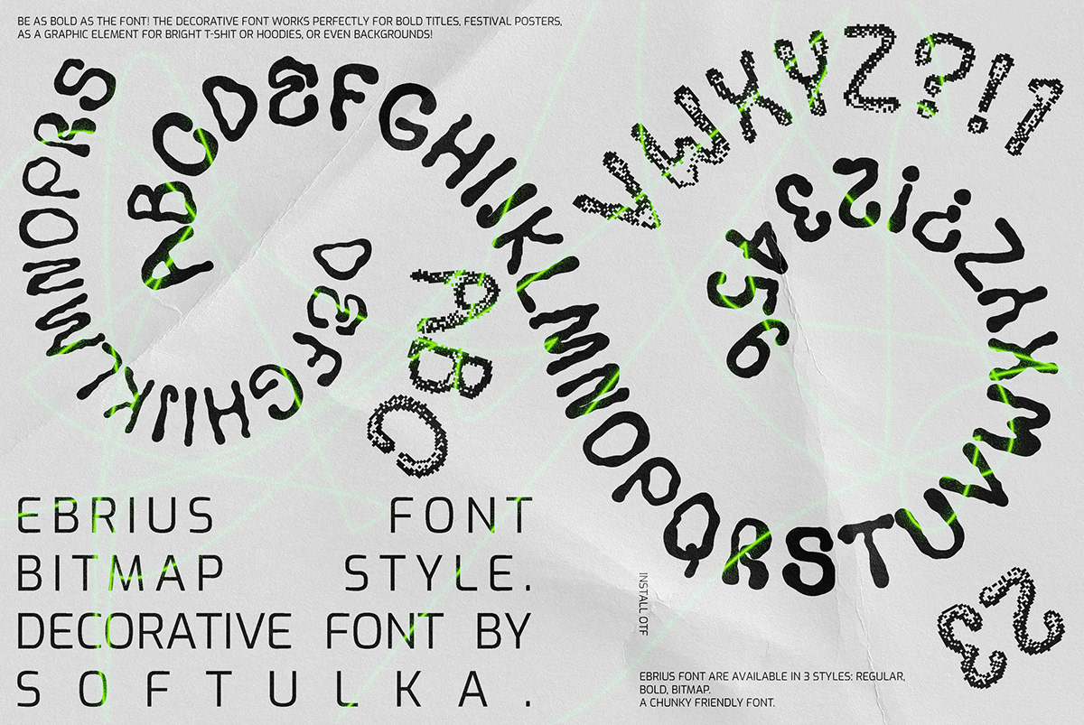 bitmap font display font font family Liquid liquid font Typeface typeface design Y2K y2k font