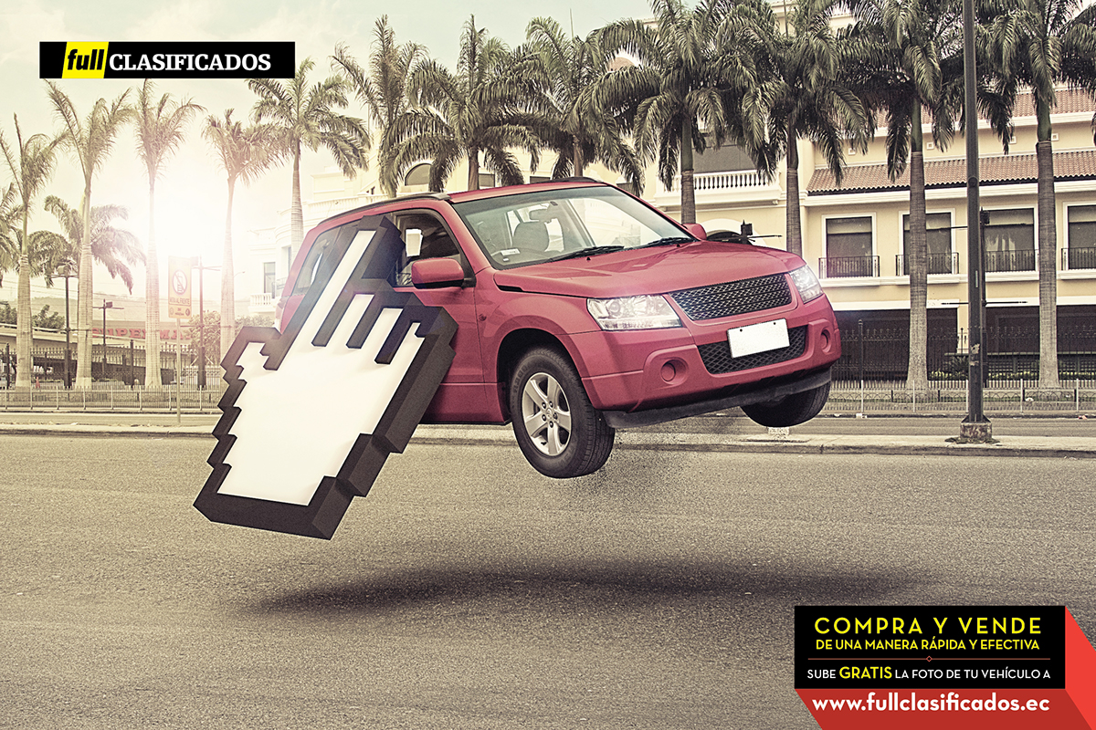 photo montage Cars ads Ecuador eluniverso