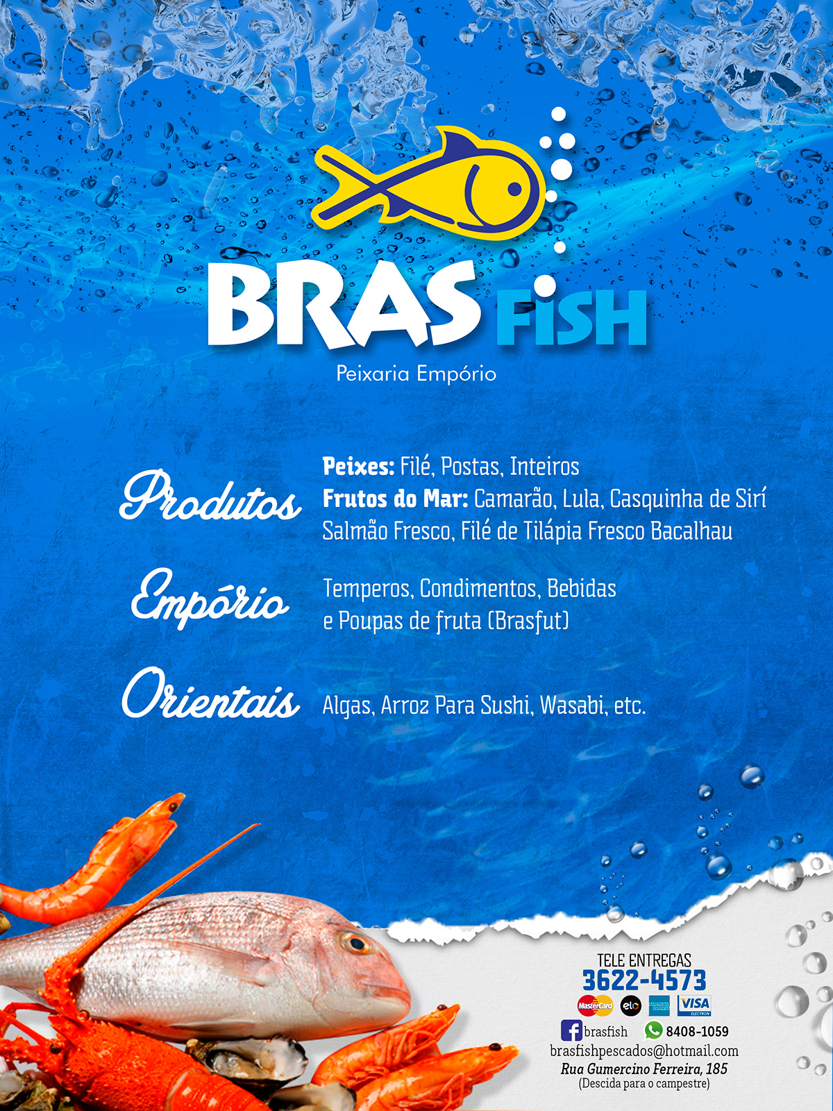 peixaria Food  comida fish Anúncio de revista Brasfish