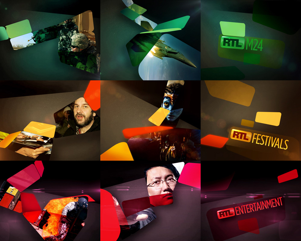 rtl M24 festival Entertainment green orange red tv branding opener origami 