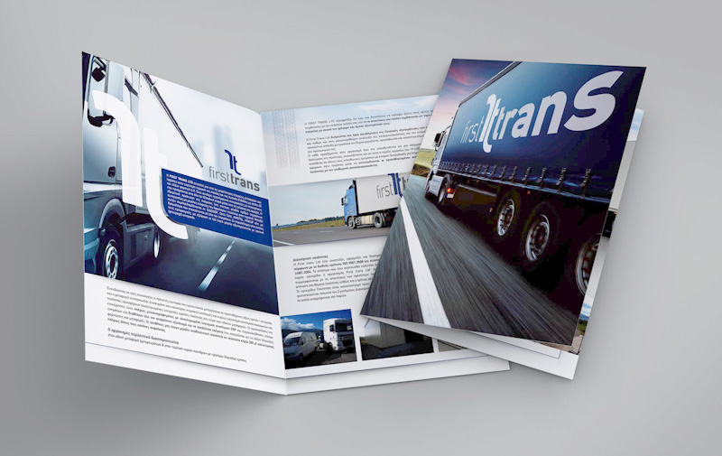 Adobe Portfolio logo Stationery Transport Logistics trucks Greece greek Corporate Identity