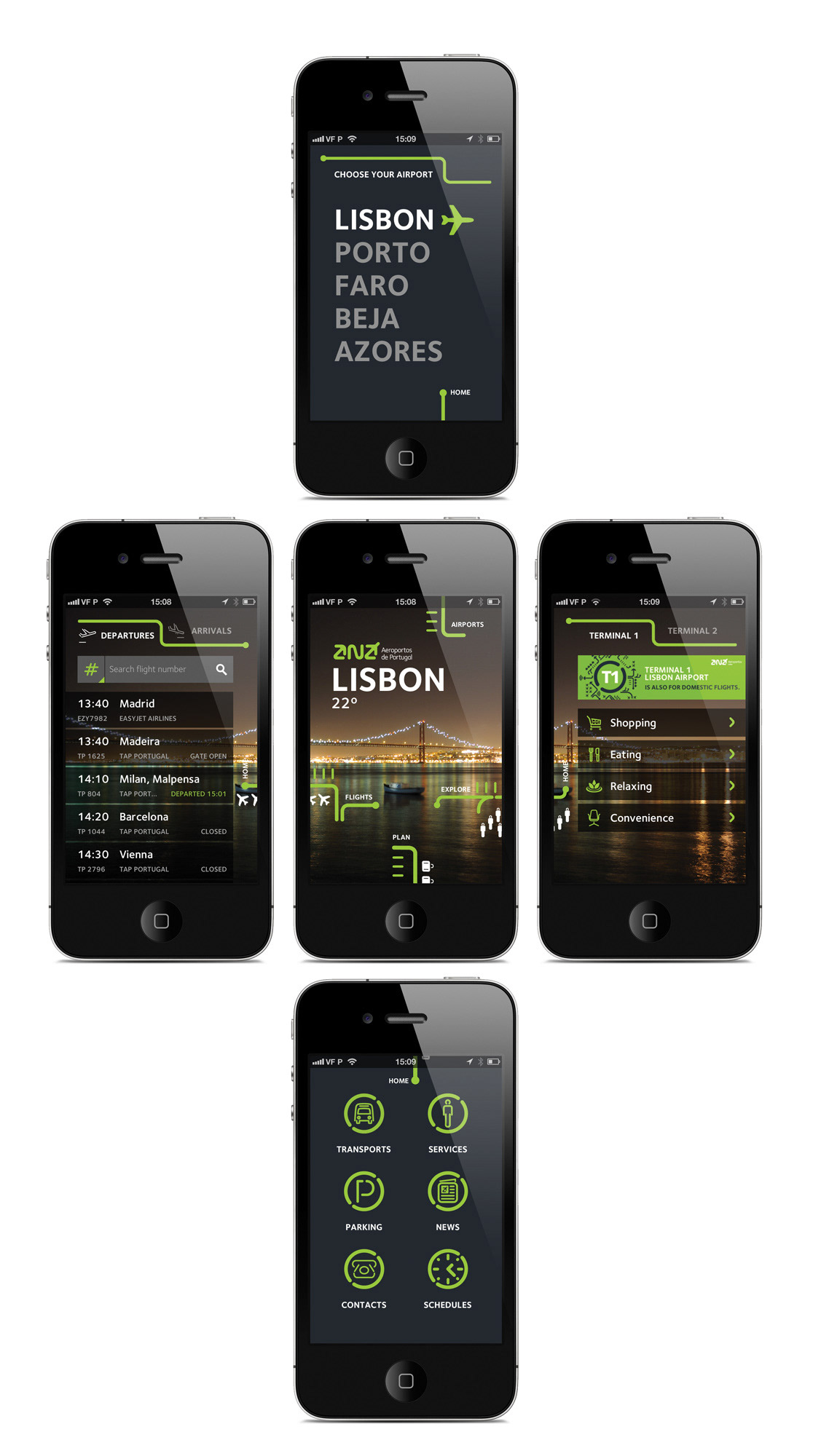 Portugal airports  app iphone android iPad