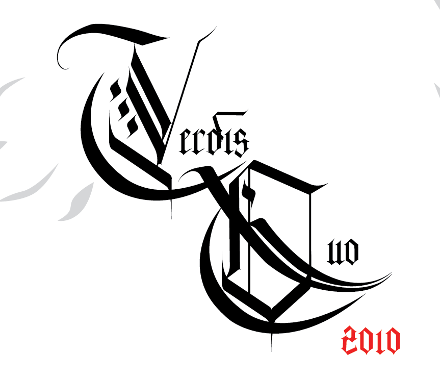 logo lettering black letter drips monogram