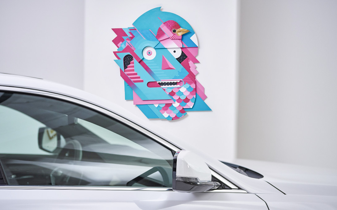 advertisement art branding  cadillac car painting   portrait presentation video Videoshoot