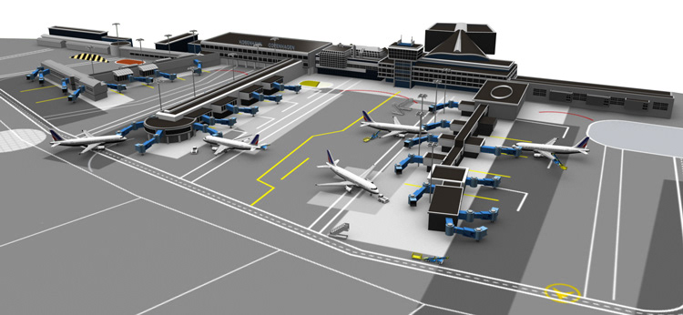 airports 3d modeling