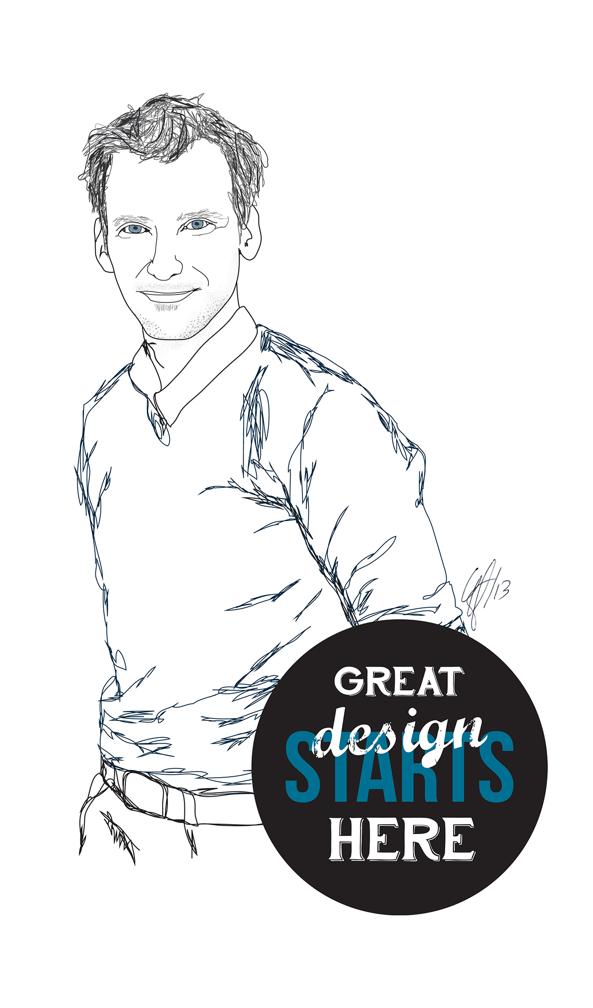 Illustrative design Great Design Starts sketch Illustrator geometric