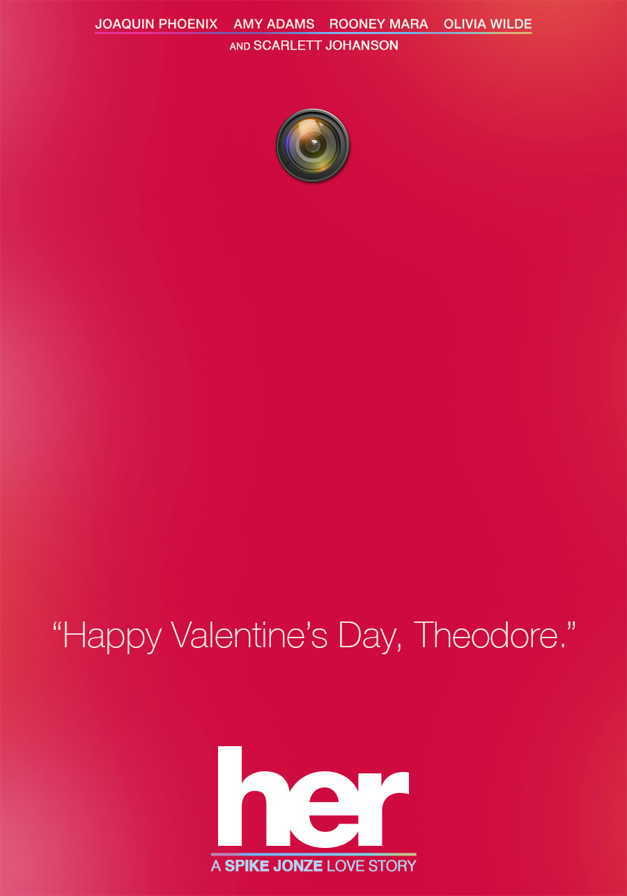 her Spike Jonze film movie Valentine's Day valentine san valentino federico mauro poster movie artwork lei alternative poster minimalist minimal