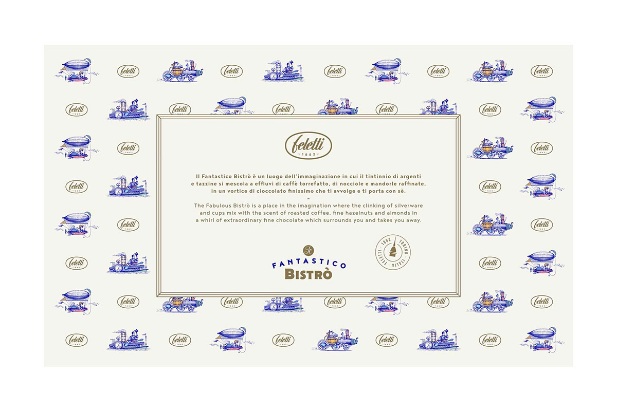 Packaging chocolate vintage graphicdesign ILLUSTRATION  engraving bistro fantasy feletti
