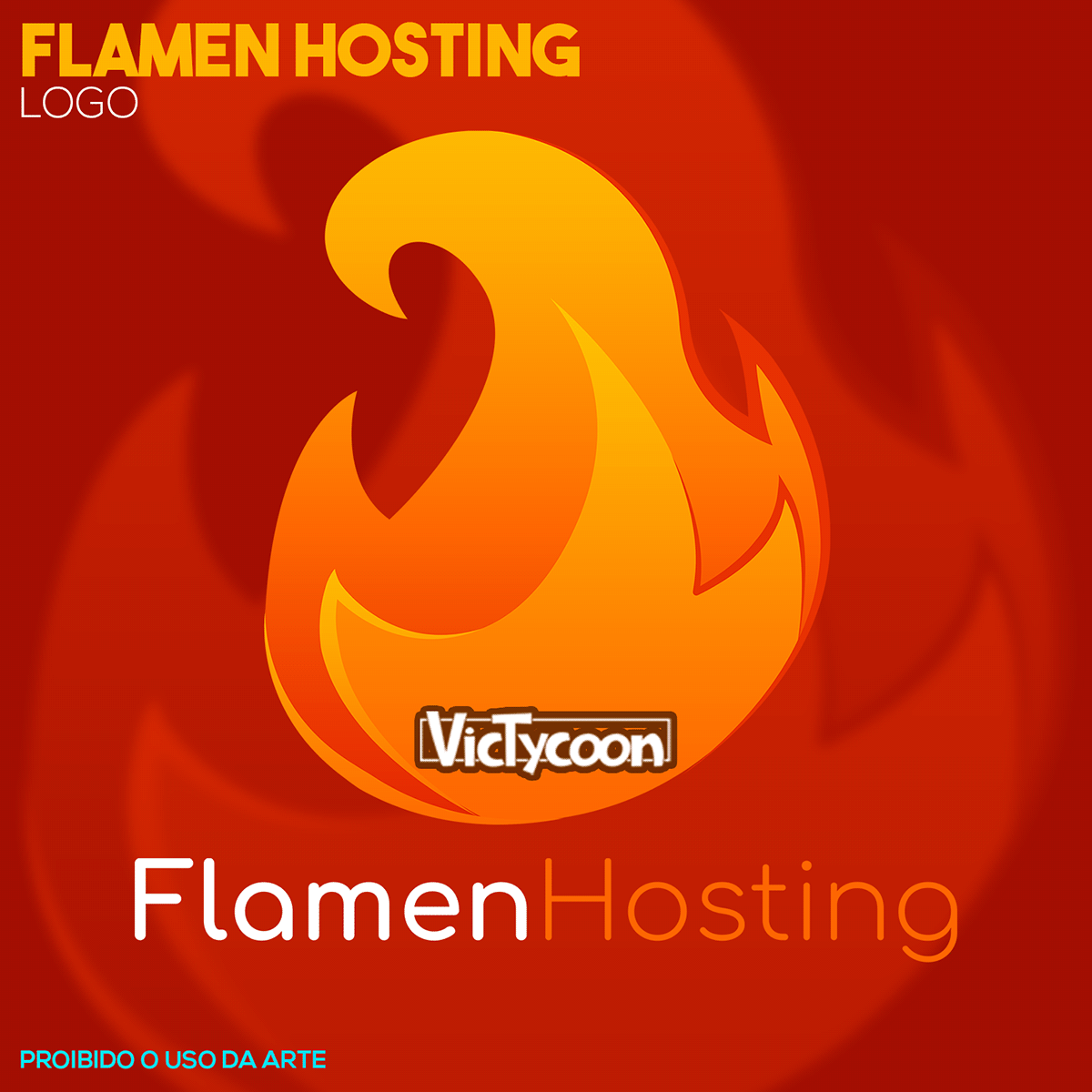logo fire flame host