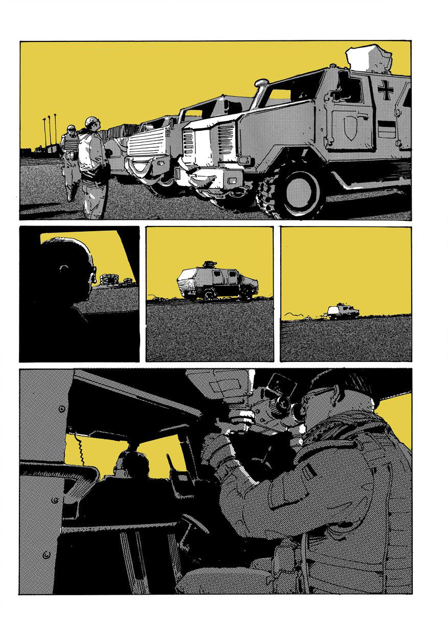 Kriegszeiten Afghanistan Graphic Novel comic black and white War september 11th bundeswehr journalism   graphic journalism 