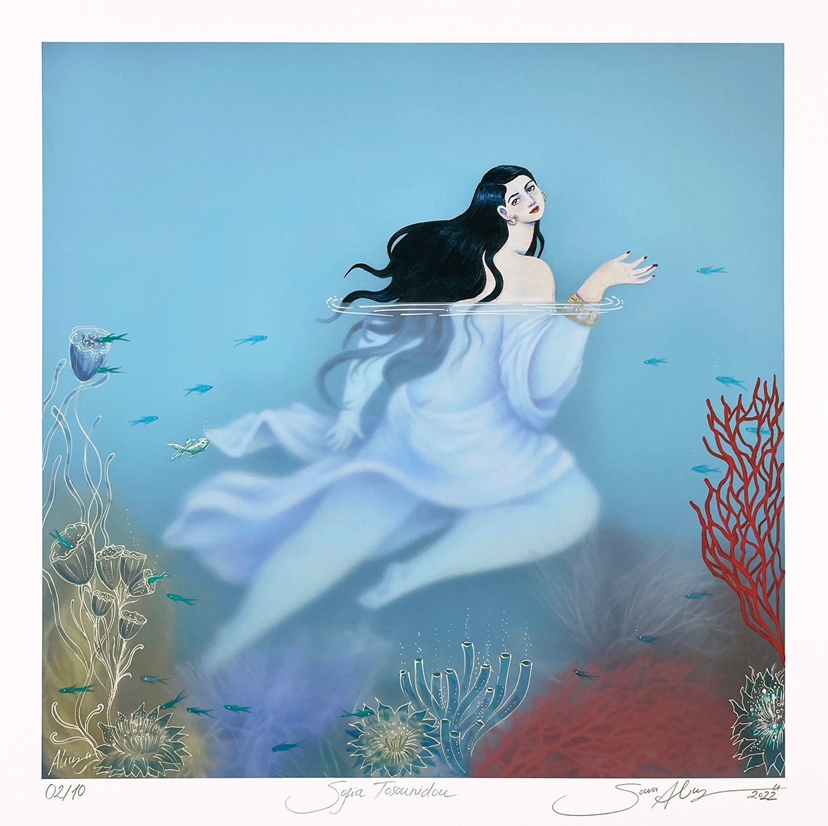 goddess Aphrodite mythology greek swimmer water sea Ocean femininity