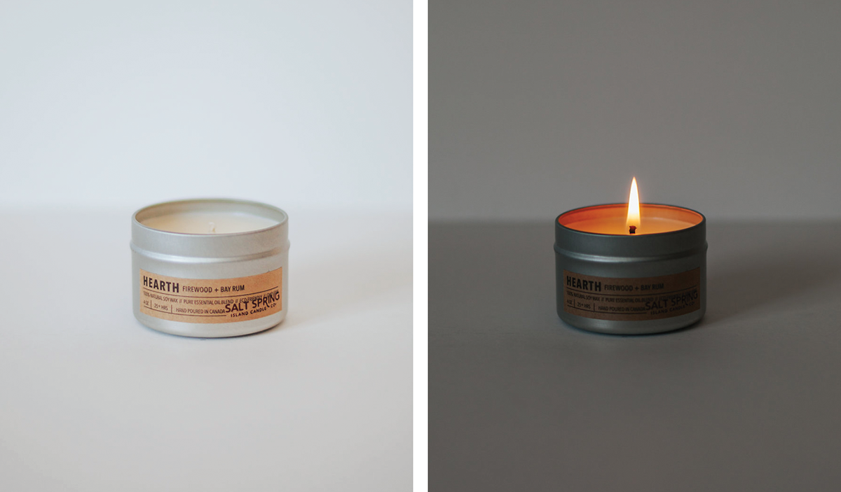 branding  Packaging label design candles Minimalism kraft paper Hipster tin