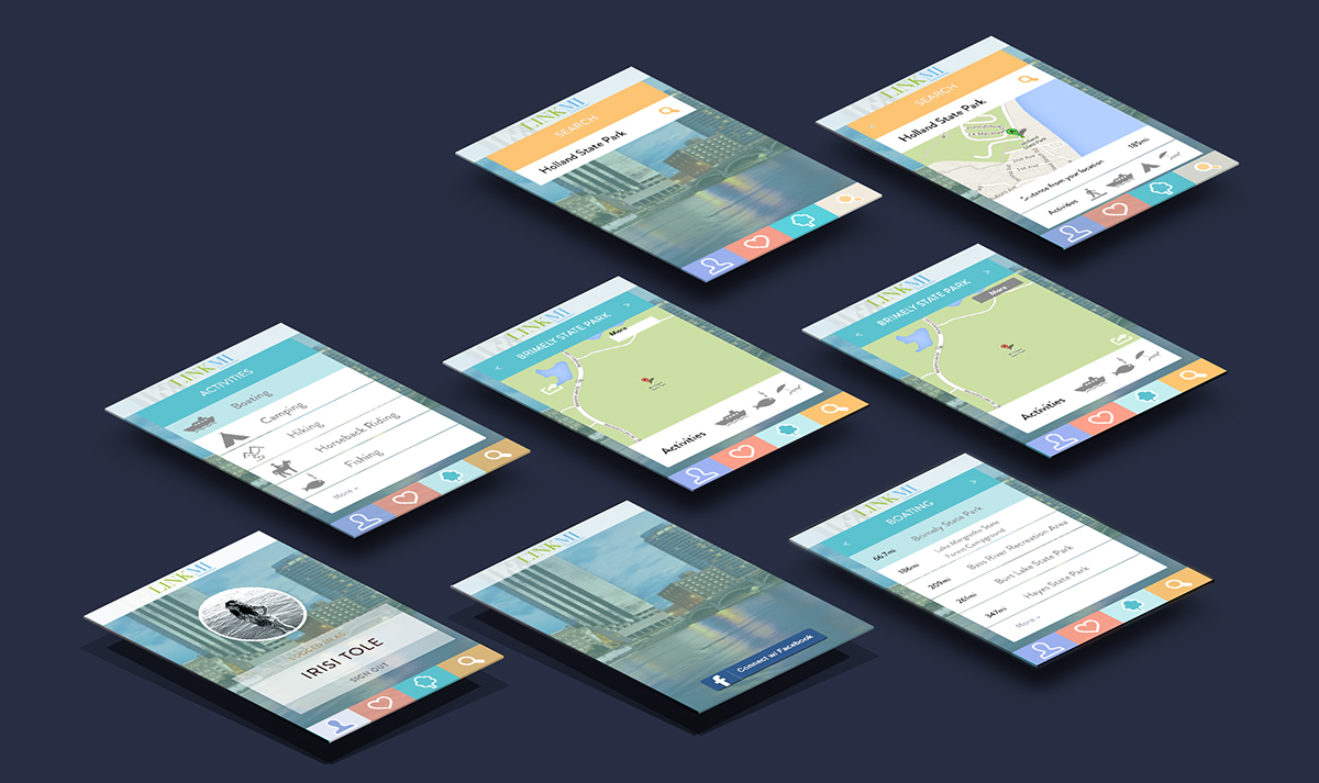 android app location map link UI ux