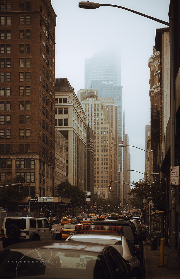 nyc New York usa fog mist foggy city vintage