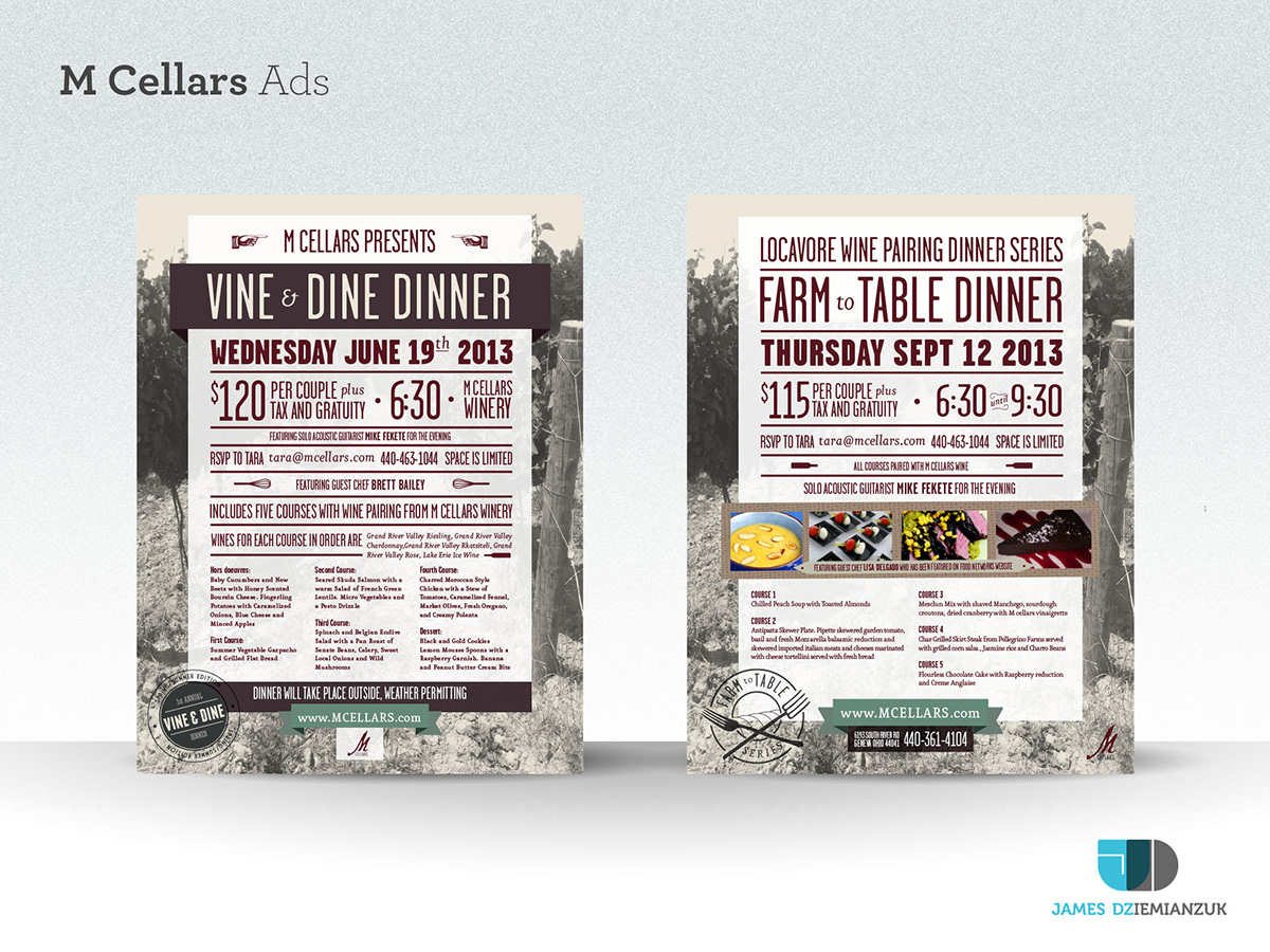 logo winery bottles labels ads posters Website