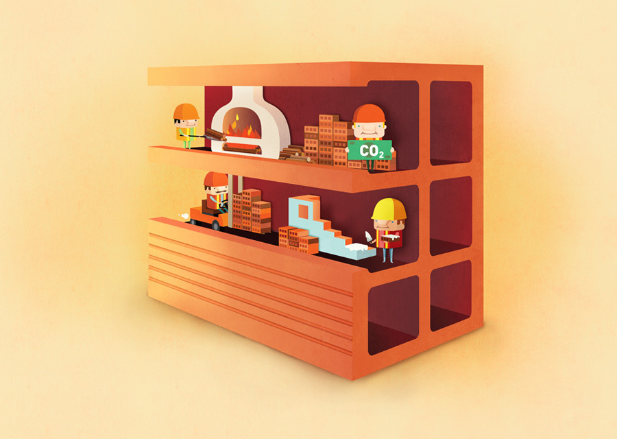 sebrae  brazil  isometric  playful  bricks  earthy  vector  Colorful  bold  Cute  little people  people   animated characters