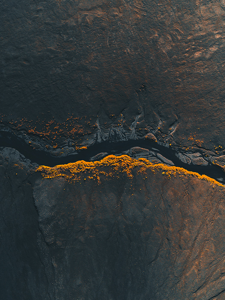 Aerial iceland rivers glacier Glacier Rivers drone plane above abstract water