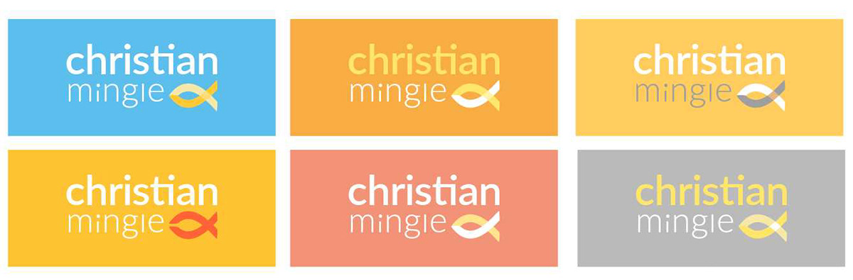 logo Dating online dating design branding  brand Christian religion fish Variations