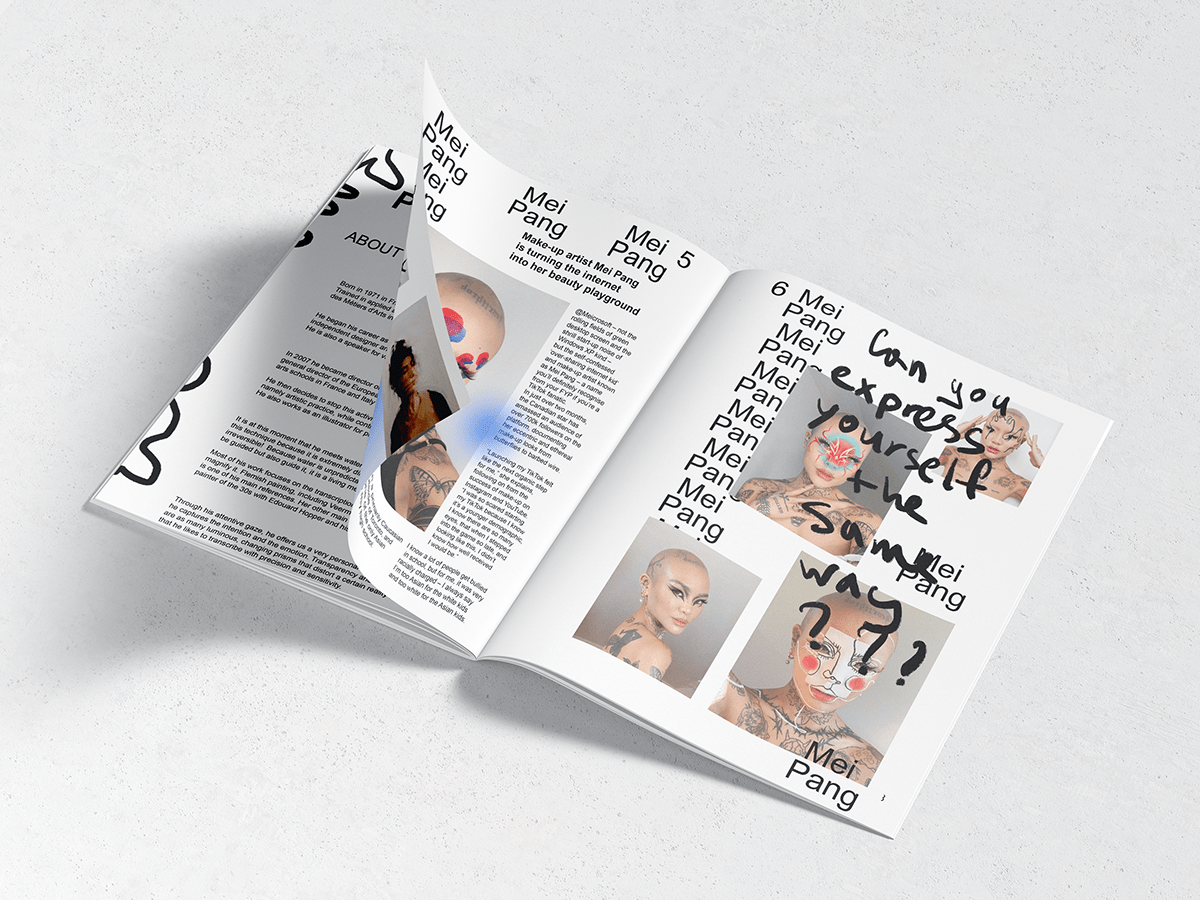 arial cool magazine cool typography Fashion  journal magazine portrait typography   Zine  Zine Design