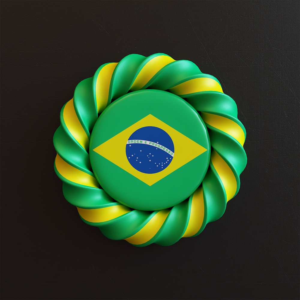 flag Icon country 3D Render vray 3dsmax Canada Brasil argentina