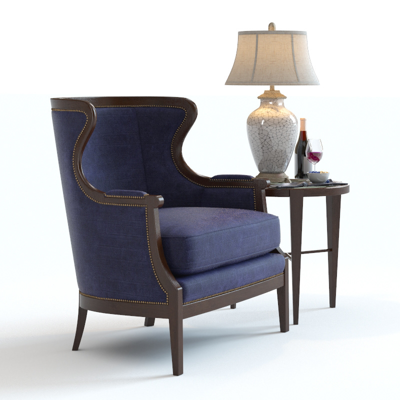 chair Lamp modern wine bottle glass walnut decor living room