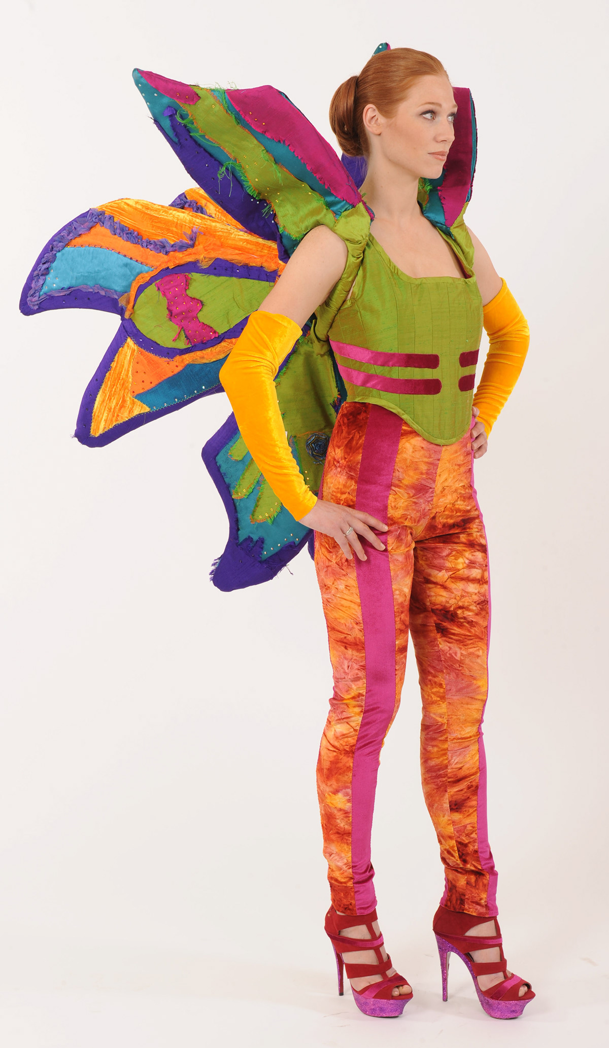 design  insect  wings  Theatrical  fashion  Costumes  bugs  silk velvet