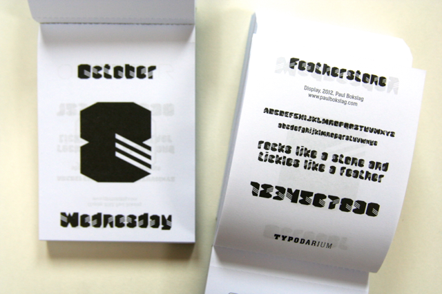 typodarium typodarium 2014 Calender font fonts Typeface typeface design type typefaces typedesign design