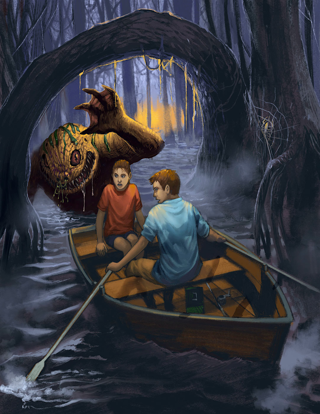 Cover for the book Heebie Jeebies: The Black Marsh Monster, by Patrick MacIsaac and Glenn Crusoe