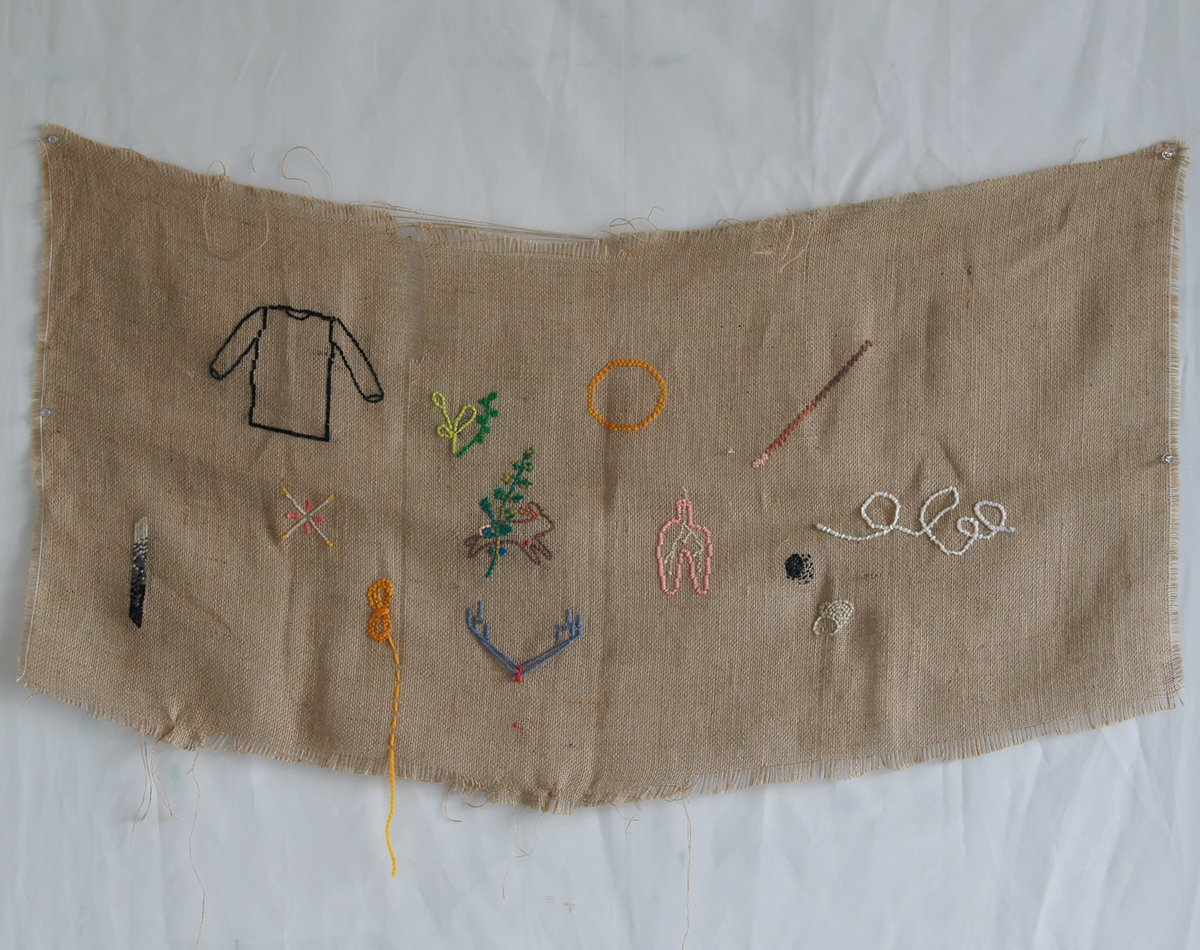 textile tapestry felt lungs Embroidery portfolio