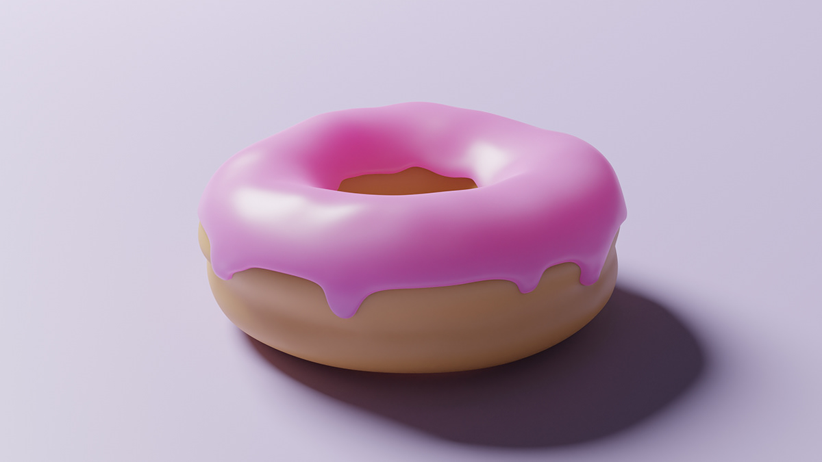 3D art blender Blender Guru donut Food  modelling progress rendering shading
